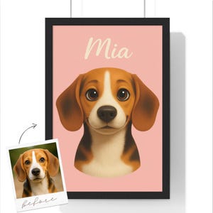 Aangepaste cartoon huisdierportret | Portret kat, hond, paard en konijn van foto | Cartoonstijl | Aangepast cadeau | Digitale afdrukken | Illustratiekunst