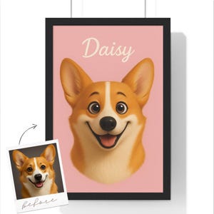 Aangepaste cartoon huisdierportret | Portret kat, hond, paard en konijn van foto | Cartoonstijl | Aangepast cadeau | Digitale afdrukken | Illustratiekunst