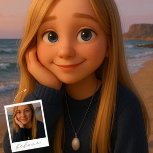 Custom 3D Cartoon Portrait: Pixar Style Gift (Digital or Canvas)