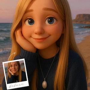 Retrato en 3D personalizable con estilo Pixar, regalo de cumpleaños, retrato personalizado con dibujo animado, lienzo de dibujos animados o archivo digital, regalo