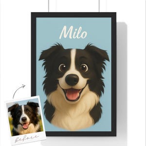 Aangepaste cartoon huisdierportret | Portret kat, hond, paard en konijn van foto | Cartoonstijl | Aangepast cadeau | Digitale afdrukken | Illustratiekunst