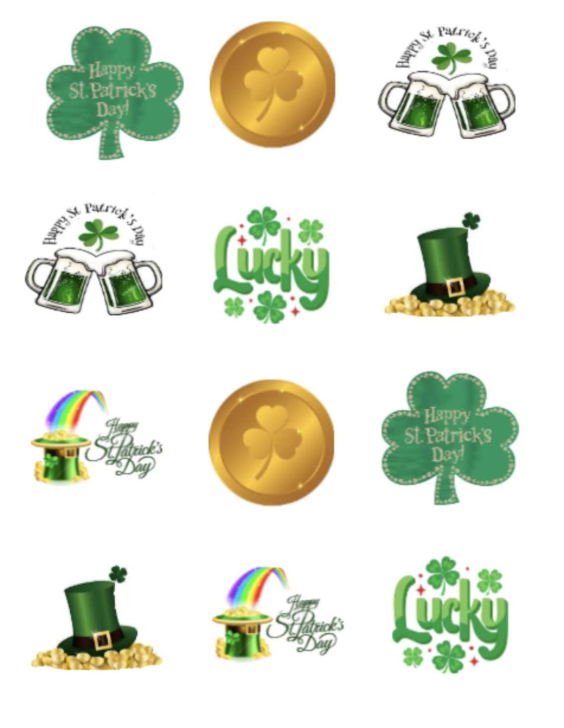 St. Patrick's Edible Sugar Decorations - 220 Pieces main image 1