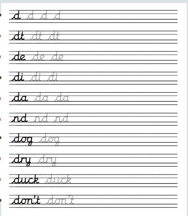 Handwriting Cursive Practice Sheet Bundle - Etsy
