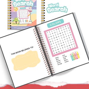 Word Search Book for Kids | Ages 5–8 | 30+ Fun Word Puzzles | Educational Printable Activity Book | Instant Download