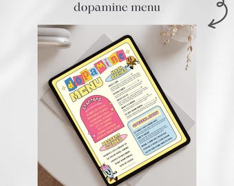 Cute Dopamine Menu Digital Print (Editable Template)