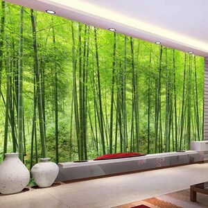 Forest Wallpaper, Forest Wall Mural, Trees Wallpaper, Landscape Wallpaper, Peel and Stick Wallpaper, Home Decor, Wall Art, Photo Mural,