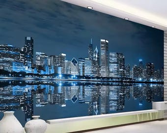 New York Wall Mural, New York Wallpaper, City Wall Mural, City Wallpaper, Peel and Stick Wallpaper, Home Decor, Wall Art, Photo Mural,