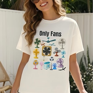Funny Only Fans T-Shirt PNG – Retro Fan Clipart, Digital Download, Humor Graphic Tee Design, Printable Meme Shirt Art instant download image 1
