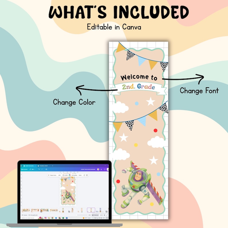 Printable Classroom Banners Editable 2x6 | Magical Mouse Welcome Door Decor | Back to School | Kraft Paper Banner | Bulletin Board Idea