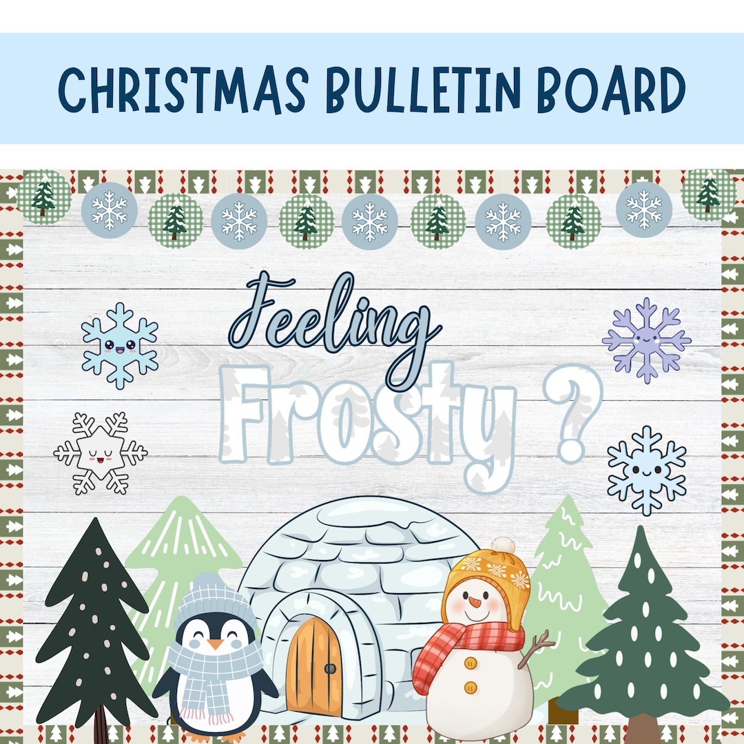 Winter Bulletin Board Kit Decorations Ideas | Festive Classroom Decor ...