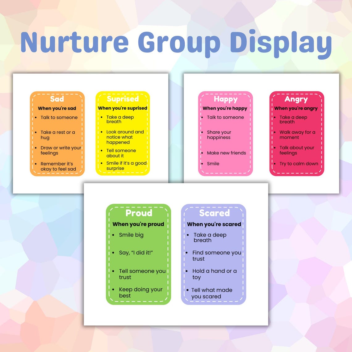 Social Emotional Learning Bulletin Board | SEL Feelings Chart for ...