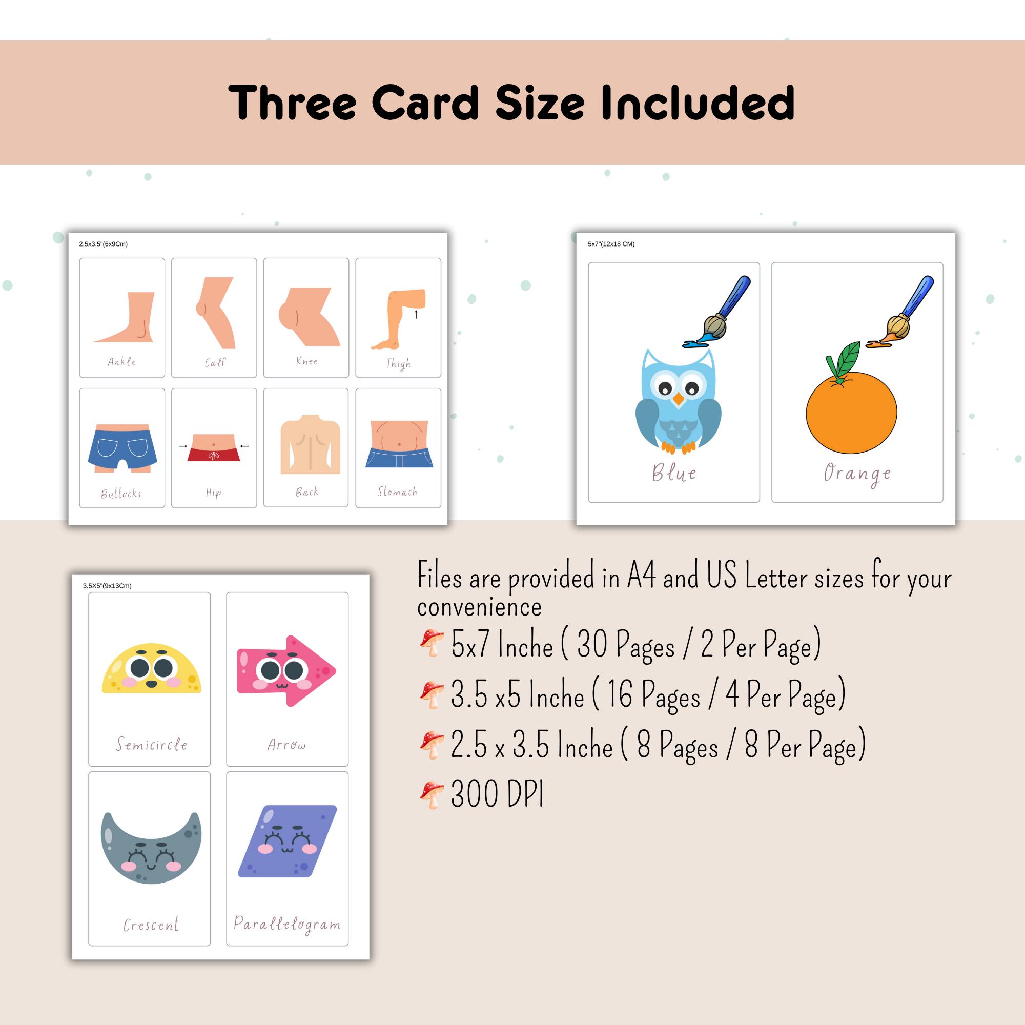 Preschool Flash Cards | Early Learning Flashcards for Kids, Montessori ...