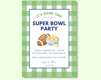 Game Day Invitation, Football Game Watch Party Template (Canva Digital Download)