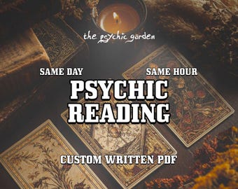 Same Hour Psychic Reading, Custom Written Report & PDF + Spread Photo, Same Day Digital Delivery