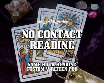 No Contact Tarot Reading, Written Report & PDF + Spread Photo, Same day Digital Delivery
