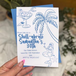 Shell-abrate Birthday Invitation - Customizable invite