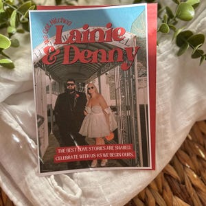 レトロなデジタル駆け落ち告知 - カスタマイズ可能な結婚式招待状
