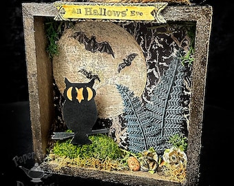 Halloween "All Hallows' Eve"  Shadowbox - FREE SHIPPING