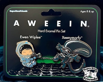 SuperEmo Aweein Enamel Pin Set with Wipley