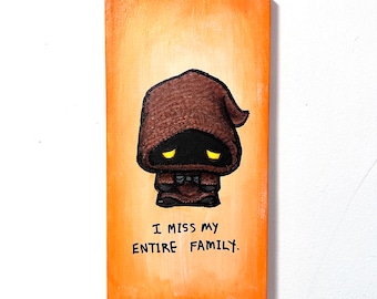 SuperEmoJawwee ORIGINAL 2012 acrylic Painting 6x12 unframed