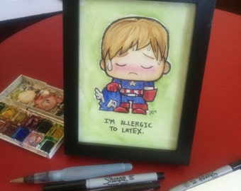 CUSTOM SuperEmoFriend 5x7 FRAMED free US shipping