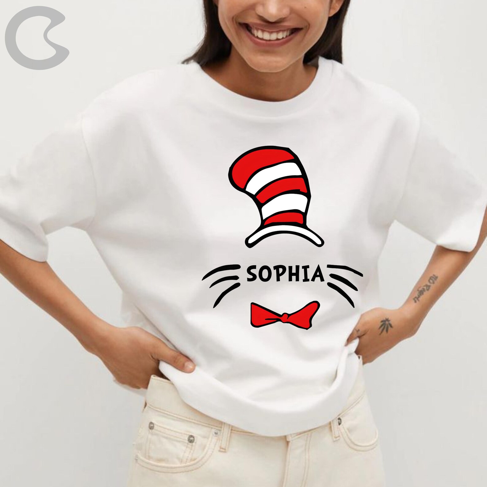 Dr Seuss day lightning bold collage tee