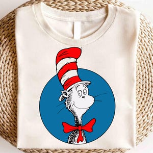 Dr. Seuss Day Shirt, Katze im Hut Shirt, Lehrer aller Dinge, Sache 1 Sache 2, Lesebuch Shirt Geschenk für Lehrer, Lesen Across Shirt