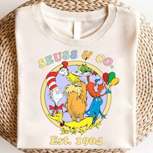 Dr. Seuss Day Shirt, Katze im Hut Shirt, Lehrer aller Dinge, Sache 1 Sache 2, Lesebuch Shirt Geschenk für Lehrer, Lesen Across Shirt