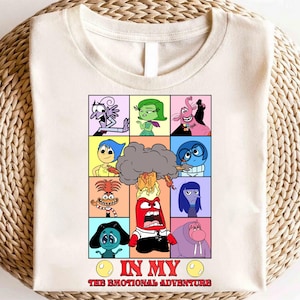 Koszulki Inside Out, Kostium postaci Inside Out, Dopasowanie grupy Inside Out, Impreza rodzinna Inside Out 2, Dopasowany kostium Disney TShirt