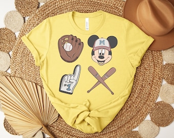 Retro Mickey Mouse T-Shirt, Mickey Baseball T-Shirt, Disney Vacation T-shirt, Sport Mickey Shirt, Magic Kingdom Shirt, Disney Sport Tee
