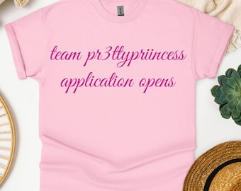 team pr3typrincess shirt – cute aesthetic pink tee for roblox fans – matching c00lkid style shirt for girls & gamers