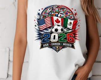 2026 Soccer Fan Tank Top, Any Country Flag 26 Top, Custom Country Code Shirt, International Football Tournament Fan Gift, World Soccer 2026