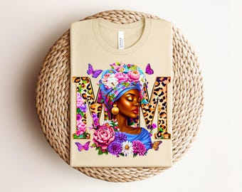 African Mom Shirt, African Queen Mama Tee, Melanin Mom Shirt, Mothers Day Gift, Strong Mom Afro Art Shirt