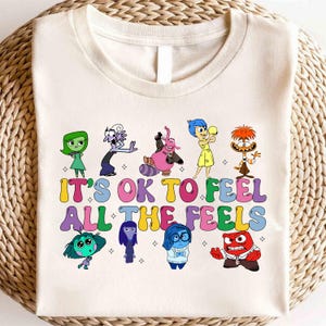Disney It's Okay To Feel All The Feels Shirt, Inside Out Characters Shirt, Disney Inside Out Shirt, Mental Health Shirt, Speech Therapy Tee