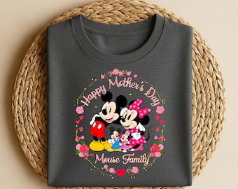 Disney Family Matching Shirts, Minnie Mom Shirt, Mothers Day Family Tee, Mickey Minnie Family Outfit, Mom Kids Matching Shirt