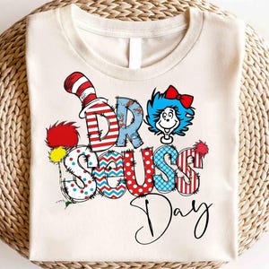 Dr. Seuss Day Shirt, Katze im Hut Shirt, Lehrer aller Dinge, Sache 1 Sache 2, Lesebuch Shirt Geschenk für Lehrer, Lesen Across Shirt