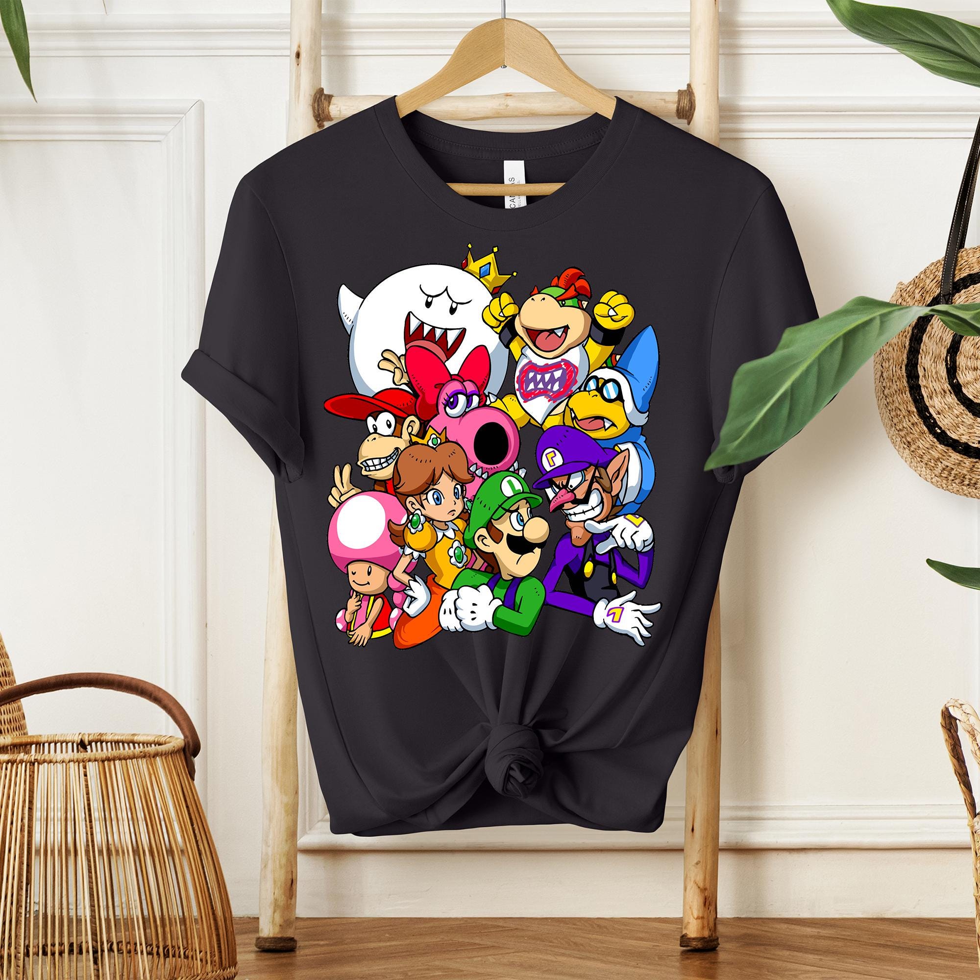 Super Mario Family Shirt,Super Mario Character Shirt,Super Mario Birthday Party Shirt,Mario & Friends Party Shirt,Personalized Mario Shirt