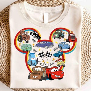 Disney Cars Mickey Shirt - Lightning McQueen Boys Tee - Pixar Car Birthday Shirt - Cute Racing T-Shirt for Kids - Disney Trip Outfit