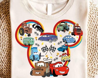 Disney Cars Mickey Shirt - Lightning McQueen Boys Tee - Pixar Car Birthday Shirt - Cute Racing T-Shirt for Kids - Disney Trip Outfit