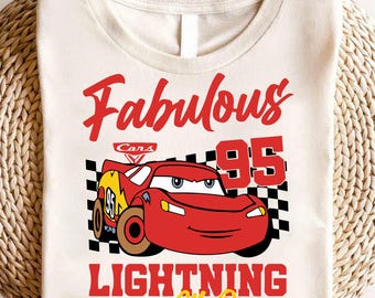 Lightning McQueen Shirt, Cars 95 Racing Tee, McQueen Car Shirt, Kids Racing Car Graphic Tee