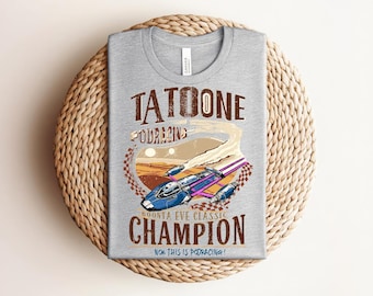 Camiseta retro de campeón de carreras de vainas de Tatooine, camiseta de Star Wars, Hollywood Studios, camiseta de viaje a Galaxy's Edge, regalo para fans de Star Wars, camiseta de viaje a Disney