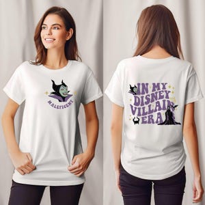 In My Disney Villain Era Shirt - Purple Maleficent Graphic Tee, Halloween Dark Queen Aesthetic, Evil Retro Witch Shirt for Women