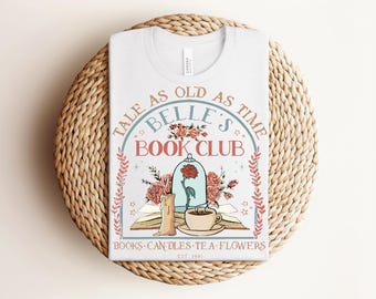 Camiseta del Club de Lectura de Bella, camiseta de Cuentos Antiguos, sudadera de La Bella y la Bestia de Disney, camiseta de la Princesa Bella, suéter del Reino Mágico