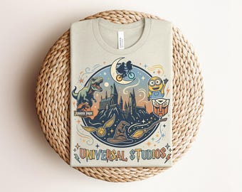 Universal Studios Shirt, Movie Character T-Shirt, Theme Park Vacation Tee, Minions Harry Potter Marvel Heroes Graphic Top , Disney Shirt.
