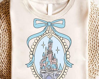 Disney Magical Castle Shirt, Magic Kingdom Blue Coquette Shirt, Disney Castle Fairytale Shirt, Disneyworld Family Trip