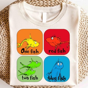 Dr. Seuss Day Shirt,One Fish Two Fish Red Fish Blue Shirt,100 Days School Shirt,Teacher Life, Reading Friends Dr. Seuss Shirt,Dr Seuss Shirt