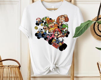 Super Mario Family Shirt,Super Mario Character Shirt,Super Mario Birthday Party Shirt,Mario & Friends Party Shirt,Personalized Mario Shirt