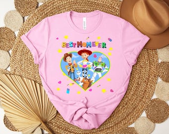 Camiseta de Toy Story para mamá, Camiseta "La mejor mamá del mundo", Camiseta de dibujos animados para mamá, Regalo del Día de la Madre, Camiseta de juguetes a juego para toda la familia
