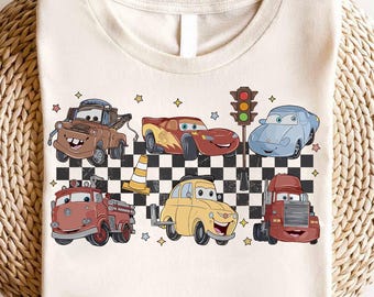 Lightning McQueen Birthday Shirt, Cars Racing Tee, Race Car Party Shirt, Boy Cars Theme Tee