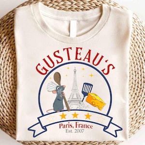 Shirt Disney Ratatouille, shirt Disney schattige muis, shirt van chef-kok Remy, shirt Pixar Ratatouille, shirt van Remy Gusteau, shirt Disney